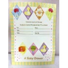 Baby Shower Mint and Yellow Invitations 12 ct
